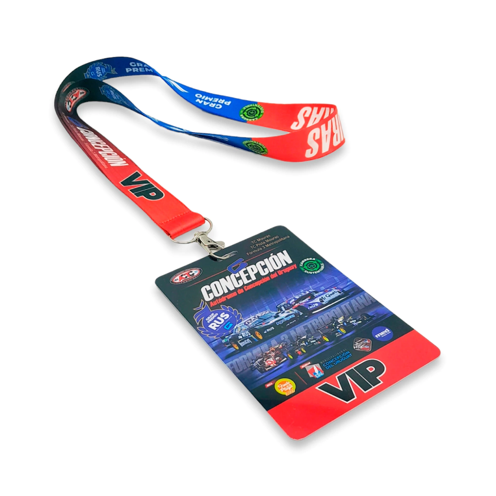 sku-10 Lanyard Premium de Raso con Mosquetón Zamak - Imagen 1
